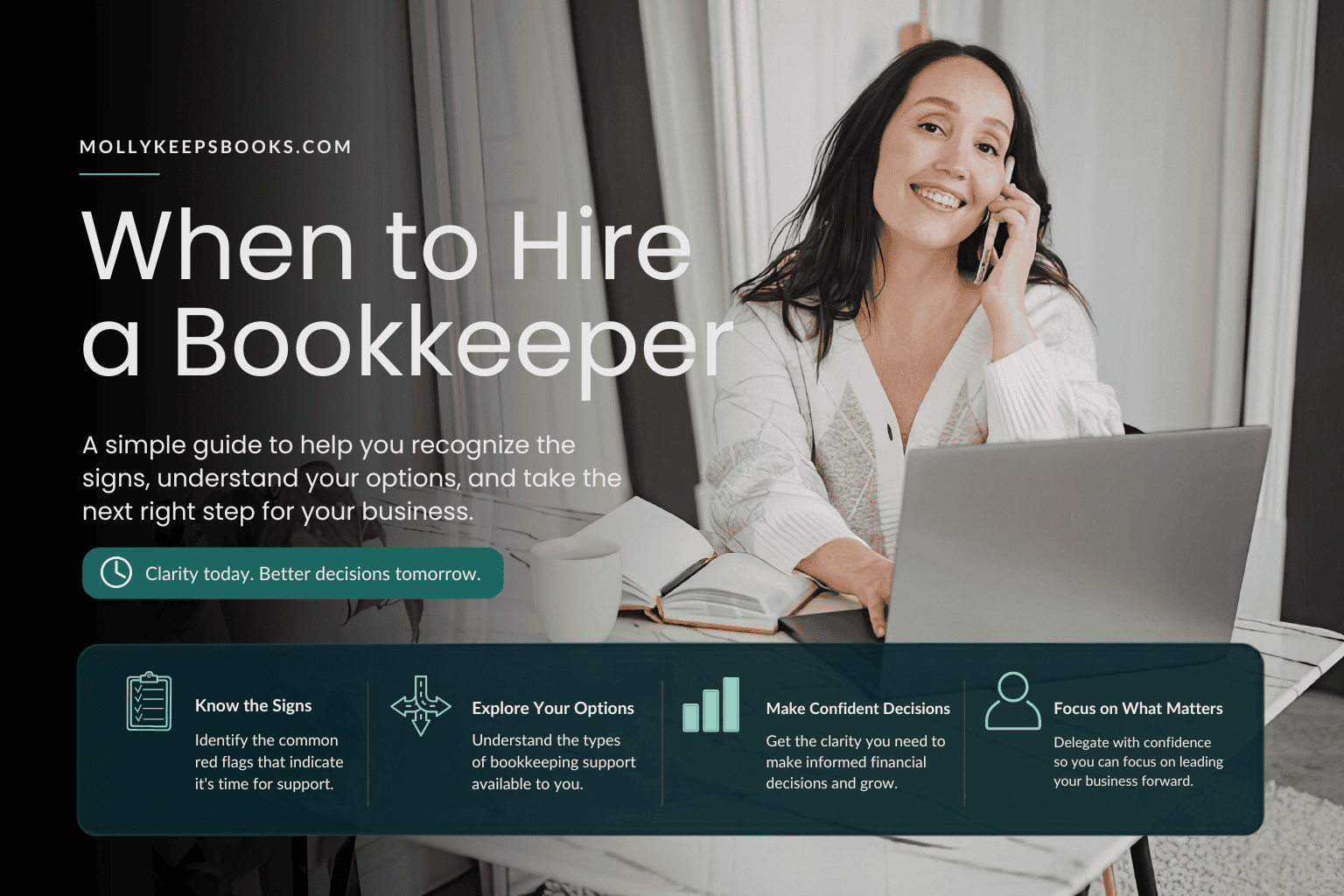 When to hire a bookkeeper featured graphic